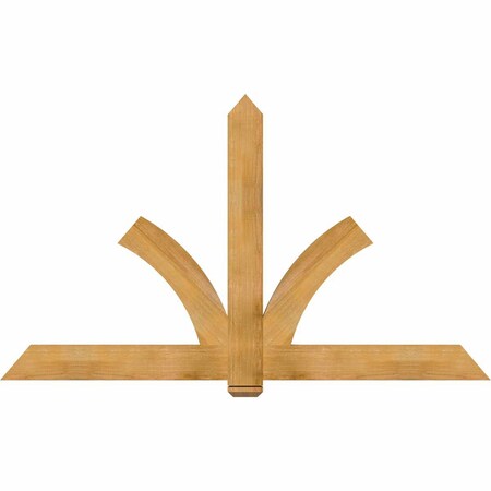 Ekena Millwork Redmond Rough Sawn Timber Gable Bracket, Western Red Cedar, 84"W x 49"H x 2"D x 6"F, 14/12 Pitch GBW084X49X0206RED00RWR